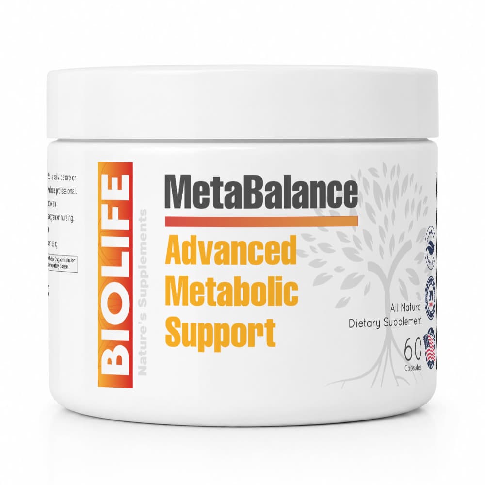 BIOLIFE MetaBalance Advanced Metabolic Support – Herbal Energy & Glucose Balance Supplement (60 Capsules)